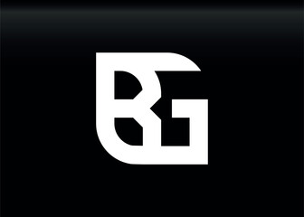 Monogram Letter BG Logo Design vector template