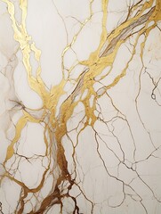 Golden Veins: Unveiling the Magnificence of Marble Wall Art