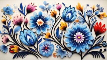 Exploring the Intricate Beauty of Abstract Folk Art Patterns