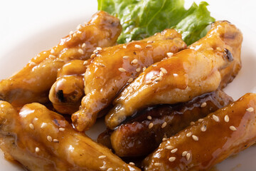 鶏手羽中の甘辛焼き