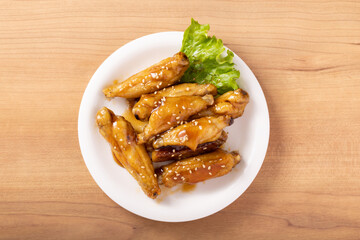 鶏手羽中の甘辛焼き