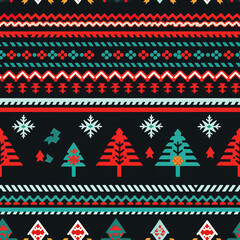 Christmas tree embroidery Christmas repeat pattern