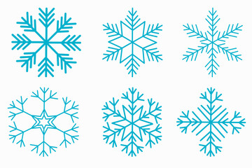Fototapeta premium set of snowflakes
