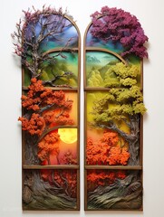 Nature's Four Seasons Wall Art: Rotating Set for Year-round Home D�cor