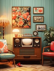 Retro Reminiscence: Nostalgic Wall Art Adorning Eras Past with Creative Designs and Themes