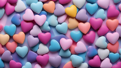 Heart sugar image in various colors