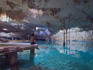 cenote taak bi ha in tulum mexico underground swimming hole