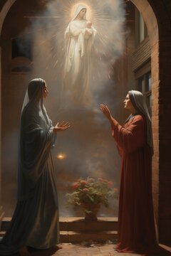 Angel comes to Blessed Virgin Mary