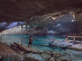 cenote taak bi ha in tulum mexico underground swimming hole