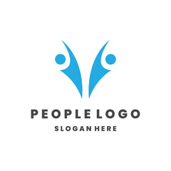 Vector Illustration People Logo Design Template