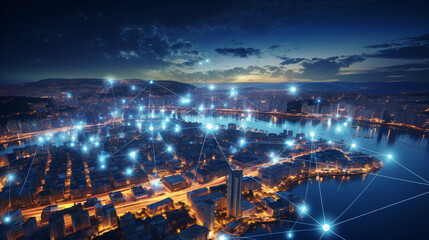 Smart city with modern communication network