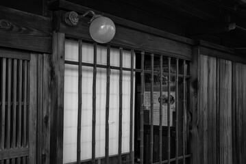 昭和レトロな雰囲気が懐かしい、モノクロで写した栃木市の街並み - obrazy, fototapety, plakaty