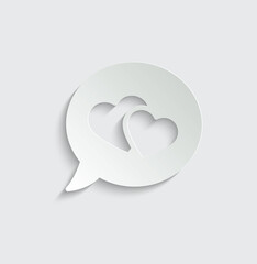 heart icon. love chat icon vector. love sign valentines day icon