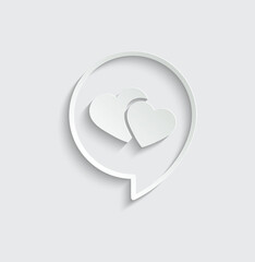 heart icon. love chat icon vector. love sign valentines day icon