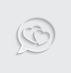 heart icon. love chat icon vector. love sign valentines day icon