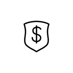 protect money icon vector shield savings protection icon