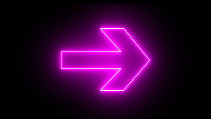 Purple color swipe arrow or right directional arrow flat icon for apps and websites. Directional pointers and cursor click download buttons abstract flat style - obrazy, fototapety, plakaty