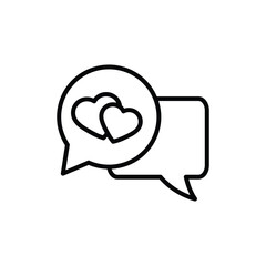 heart icon. love chat icon vector. love sign valentines day icon