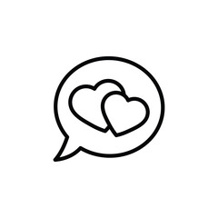 heart icon. love chat icon vector. love sign valentines day icon