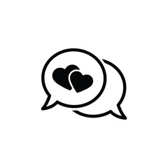 heart icon. love chat icon vector. love sign valentines day icon