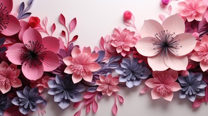 Handcrafted Paper Flowers in Valentine's Day Festive Arrangement