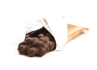 the nut chocolate bar, macro