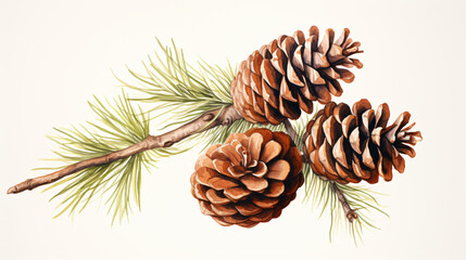 Two pine cones
