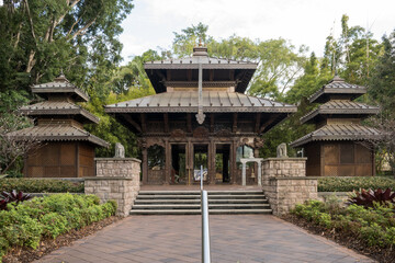 The Nepalese Peace Pagoda located at Brisbane's Southbank Parklands.