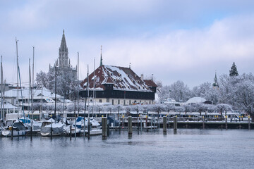 Winter am Hafen von Konstanz