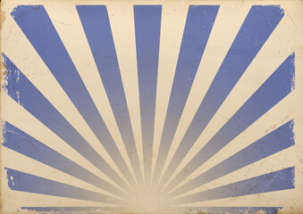 Retro Revolution Propaganda Poster. Stilisierte Sonnestrahlen auf grunge Papier Hintergrund