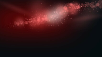 Space - Dunkler Hintergrund mit roten Lichtbändern und Lichtpunkten mit Bokeh