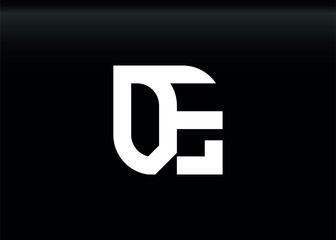 Monogram Letter DF Logo Design vector template,