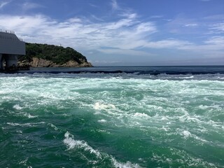 The Naruto whirlpools called Uzushio are tidal whirlpools in the Naruto Strait.