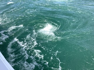 The Naruto whirlpools called Uzushio are tidal whirlpools in the Naruto Strait.