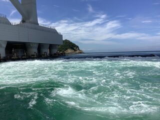 The Naruto whirlpools called Uzushio are tidal whirlpools in the Naruto Strait.