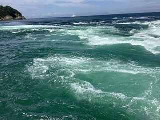 The Naruto whirlpools called Uzushio are tidal whirlpools in the Naruto Strait.