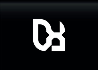 Monogram Letter DX Logo Design vector template