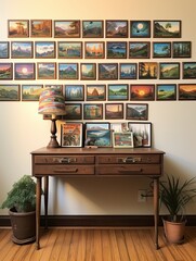 Vintage Postcards Wall Art: Decades & Locations Displayed in Stunning Collection