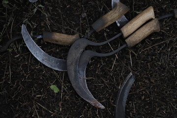 Sickles, bagging hook, reaping-hook or grass hook is a single-handed agricultural tool