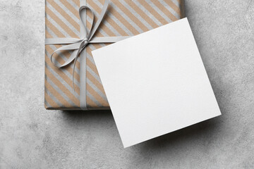 Blank fathers day square card mockup with copy space for text