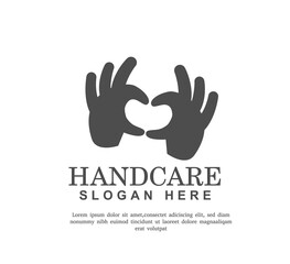 hand care logo design template