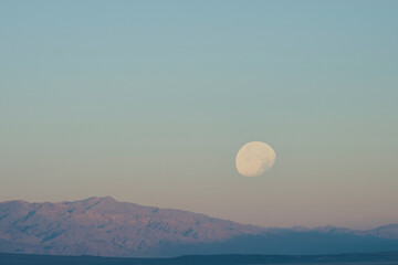 Moonset over Death Valley