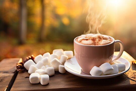Hot chocolate with marshmallows	