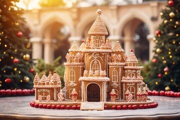 Obraz premium Christmas gingerbread house