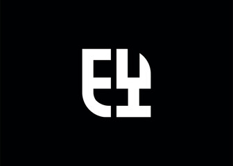 Obraz premium Monogram Letter EY Logo Design vector template