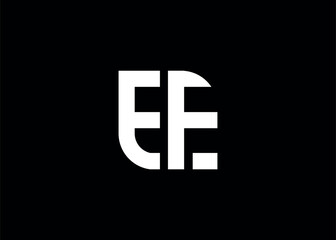 Obraz premium Monogram Letter EF Logo Design vector template