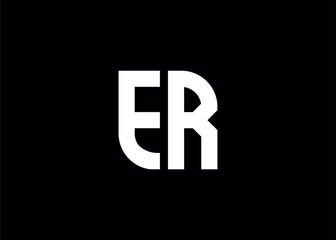 Fototapeta premium Monogram Letter ER Logo Design vector template