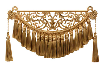 Chic Details: Tassel or Fringe Trim for Fashionable Accents isolated on transparent background