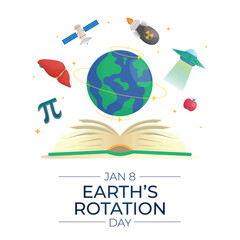Fototapeta na wymiar Celebrate Earth's Spin. Vector Template for Rotation Day Festivities.