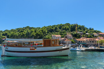 Sudjuradj, Croatia - August 09, 2023: Village of Sudjuradj, island of Sipan, near Dubrovnik,...